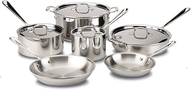 All Clad 10 piece stainless steel cookware set